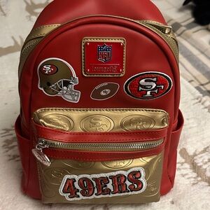 Loungefly Red and Gold 49ers Backpack
